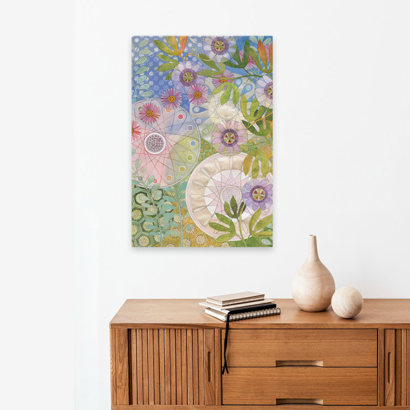 Jardin fantaisiste Mid-Century moderne et bohémien IV, H 24 po x l 16 po
