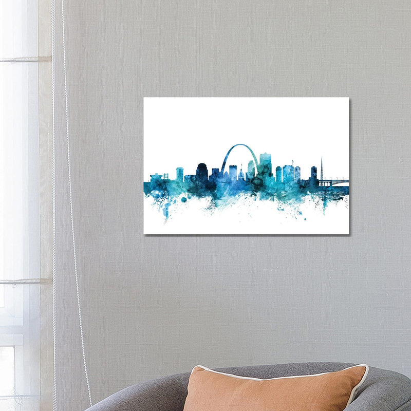 St. Louis, Missouri Skyline by Michael Tompsett - Wrapped Canvas Gallery-Wrapped Canvas Giclée