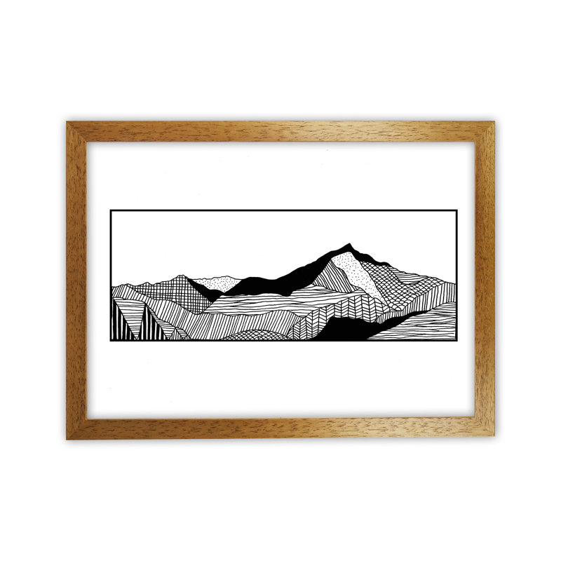 Snowdon by Carissa Tanton - Print, 64cm H x 88cm W x 3cm D, Oak Framed