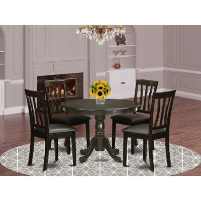 Maffra Rubberwood Solid Wood Dining Set by Alcott Hill