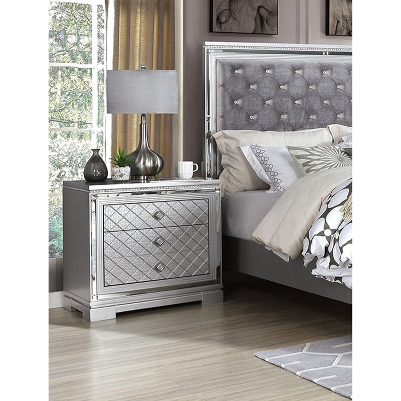 Table de chevet chic avec espace pour bijoux caché et capacité de charge