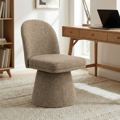 Upholstered Fabric Swivel Office Chair