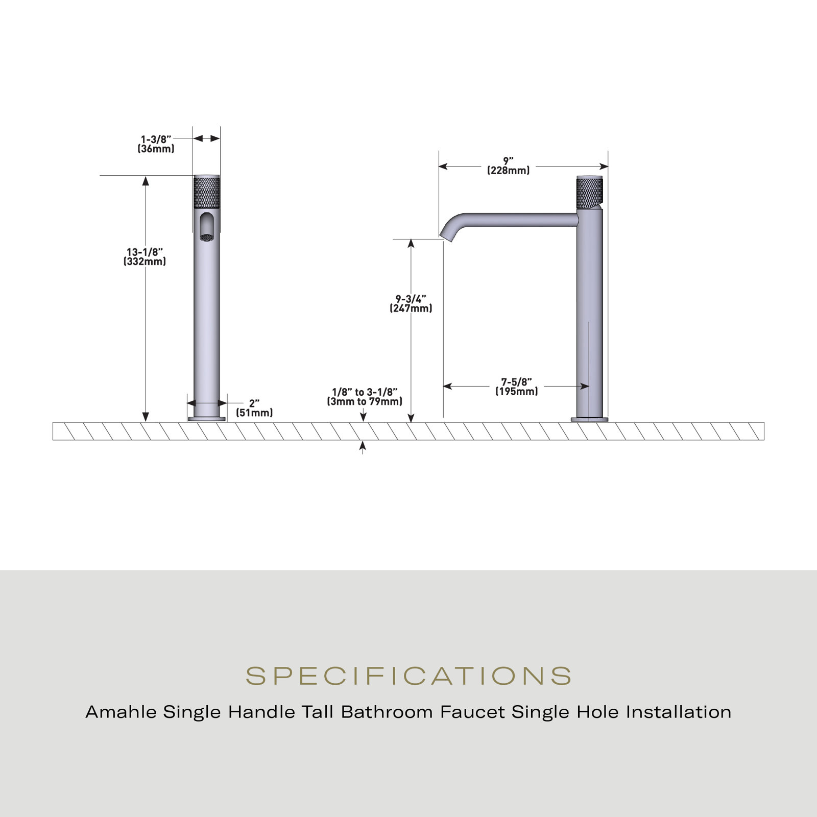 Terrell Single-handle Bathroom Faucet, Unlacquered Brass