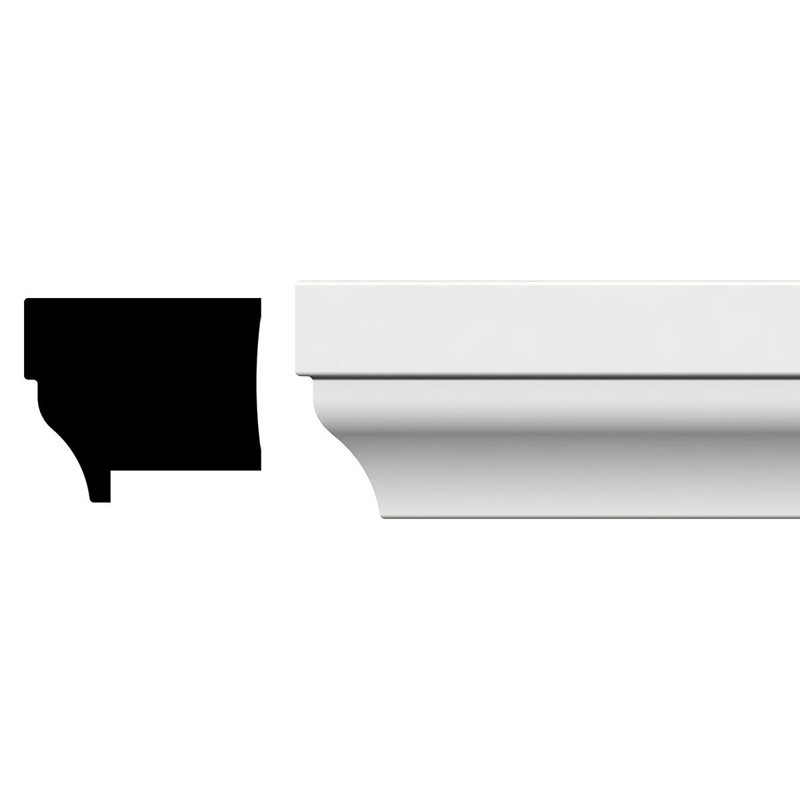 Back Band Moulding, PVC, 1 1/2"H x 96"W x 1 3/8"D