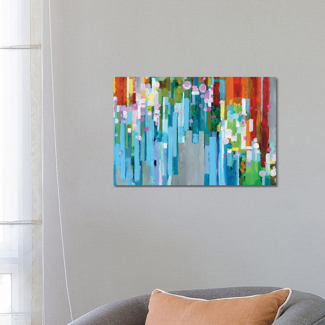 Rainbow Of Stripes In Zoom von Danhui Nai - Gallery-Wrapped Canvas Giclée on Canvas