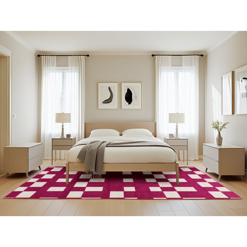 Machine Washable Botanical Area Rug, Rectangle 5' x 8'