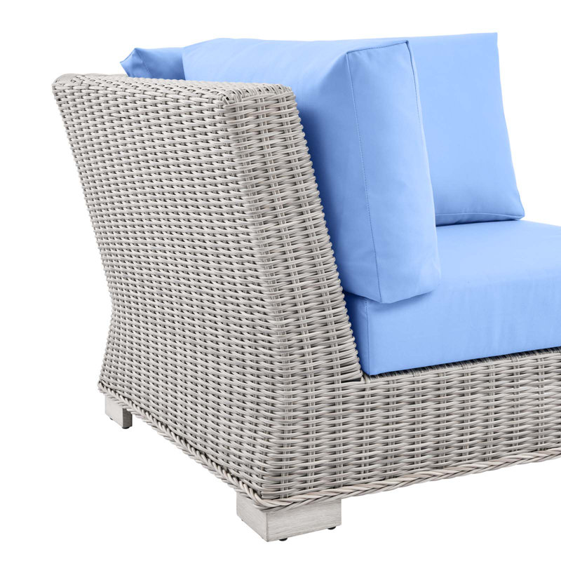 Chaise de coin d'extérieur Modway Conway, Bleu clair