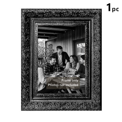 Cadre 8 po x 10 po noir 1PC pour cadre de cheminée