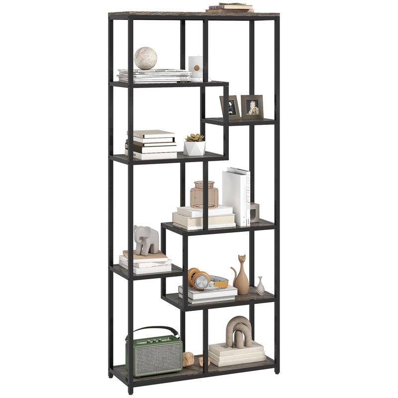 180cm H x 80cm W Metal Bookcase, Black