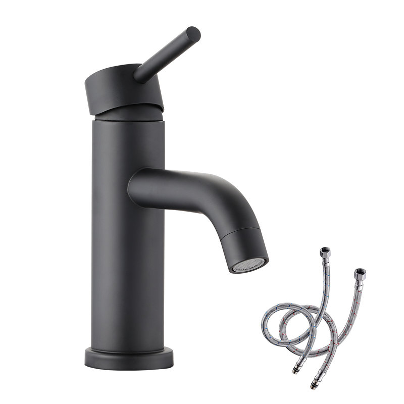 Robinet de salle de bain monocommande, Noir mat