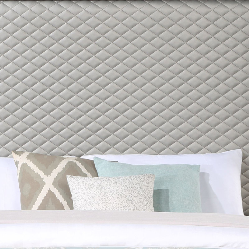 Ricka Silver Black Vegan Leather Standard Bed