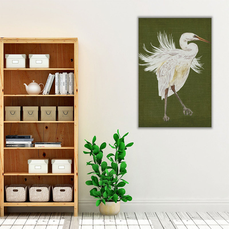 Heron Plumage I - reproduction d'art sur toile, H 60 po x l 40 po
