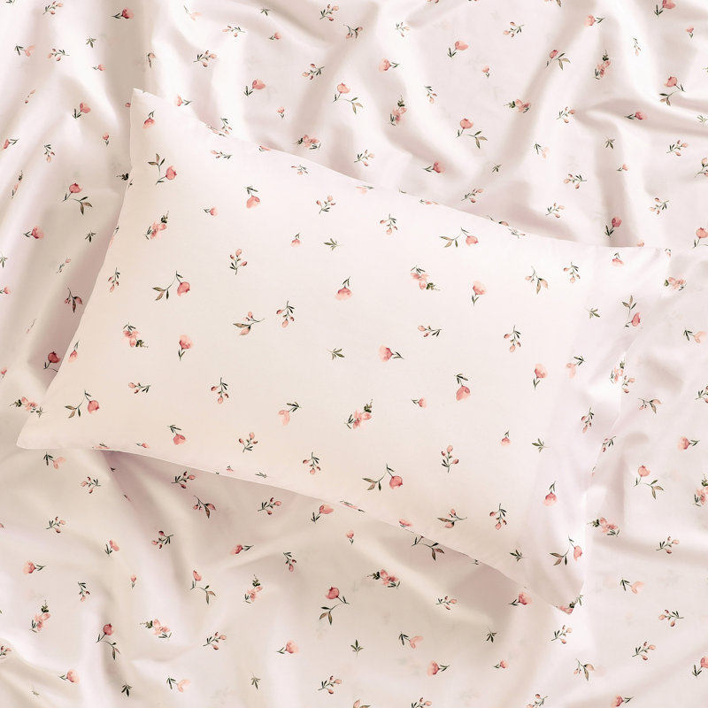 Literie 4 pièces à motifs floraux roses Southshore Fine Linens, taille Queen, motif Rose Whisper, Queen, Rose Whisper