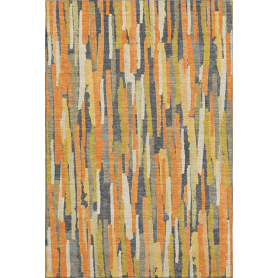 Premium Machine Washable Elize AMF1314 Stripes Rug