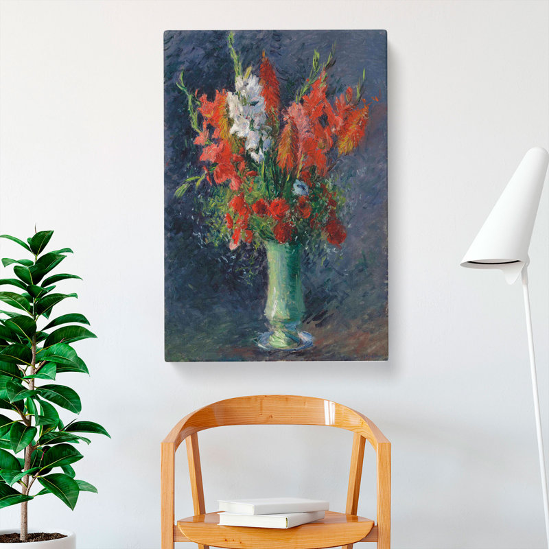 Vase Of Flowers by Gustave Caillebotte - Wrapped Canvas, 50cm H x 35cm W x 3cm D