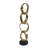 Interlocking Rings Decorative Sculpture - 7x6x24.5" - Gold