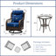 Ensemble de chaises berçantes pivotantes d'extérieur 3 pièces Abinsa-327474604-327474607