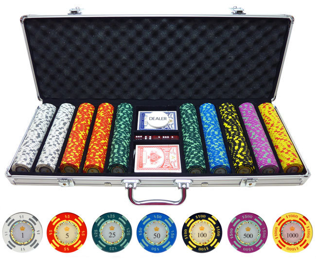 500 jetons de poker 500 pièces Crown