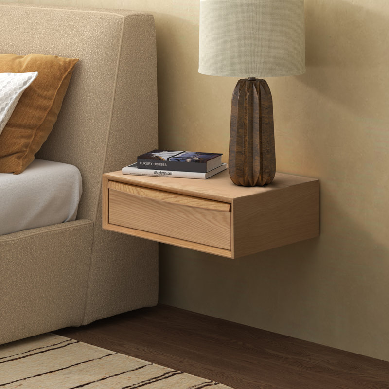 Arcania Philbert Floating Nightstand, Natural