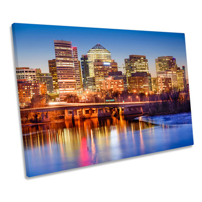 Rosslyn City Skyline Northern Virginia - Wrapped Canvas Print