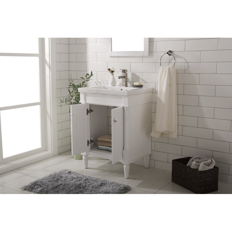 Ensemble de meuble-lavabo simple 24 po Jaida, Blanc