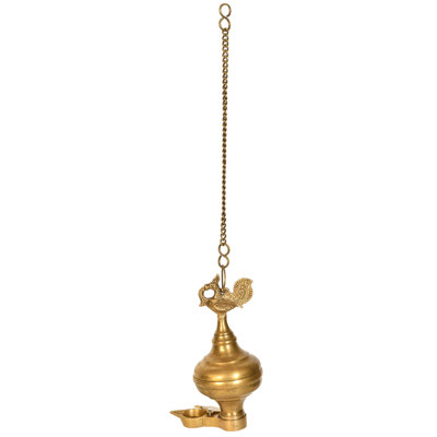 Lampe à huile paon