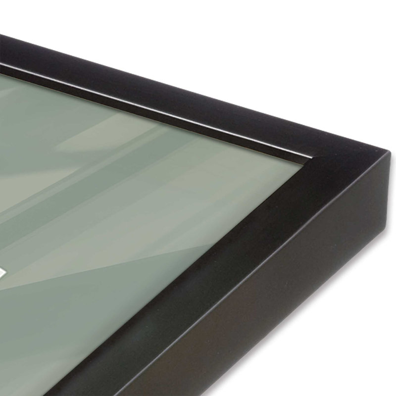 Imprimé vert Bauhaus Flow II, H 15,25 po x l 12,25 po, Zinc patiné, Reproduction encadrée sans passe-partout