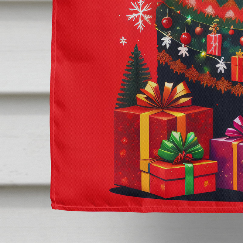 Drapeau de maison de Noël en polyester double face H 40 po x l 28 po