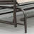 Outdoor Glider Bench With Table - Metal Frame Patio Brown. Double Gliding Relax, Breathable Fabric Chairs, Steel Garden Center , Brown Delight, For And Porch
