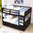 Eviee Full Over Full Wood Bunk Bed with Trundle-952417273