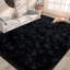 Tapis noir doux à poils longs-21265674