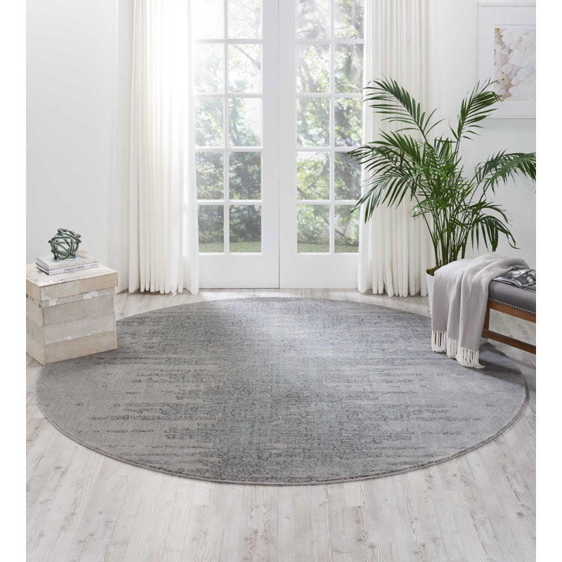 Idaville Abstract Indoor Rug, Round 8'