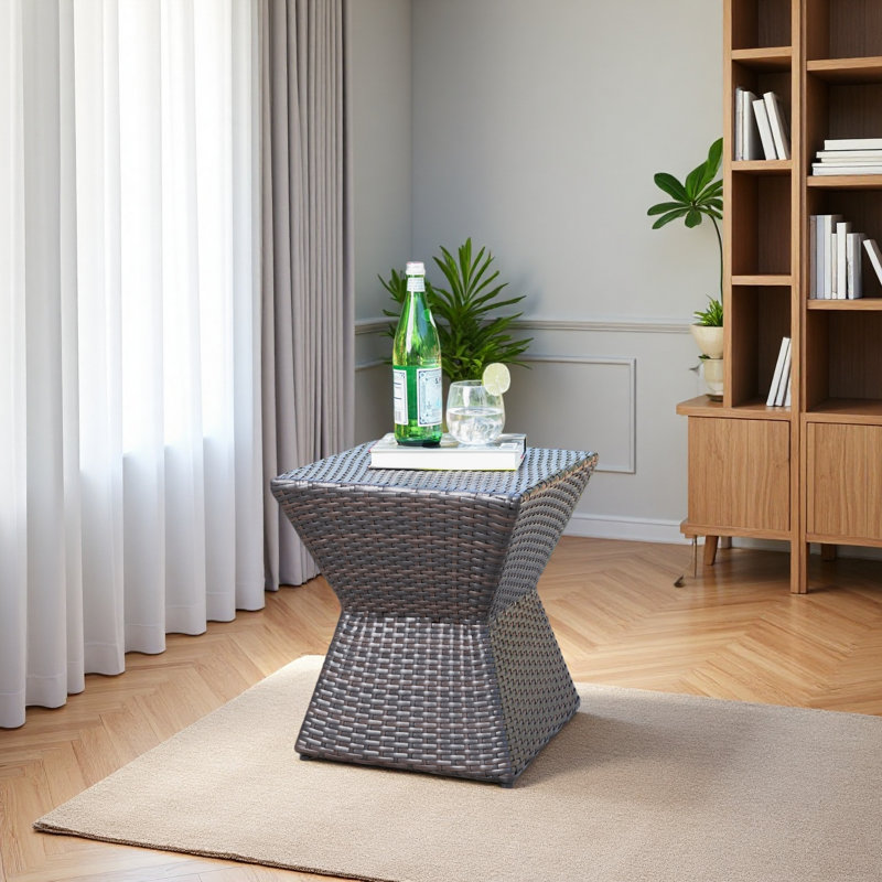 Outdoor Wicker End Table