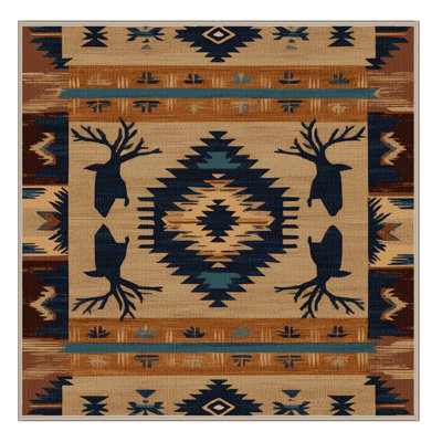  Tapis lavable de style sud-ouest cerf