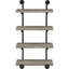 Tablette murale noire et grise en métal Driftwood 24 pouces - Flair industriel, 4 tablettes, pour un bureau très fonctionnel, un salon, une cuisine avec une touche spéciale-126060735-126060737