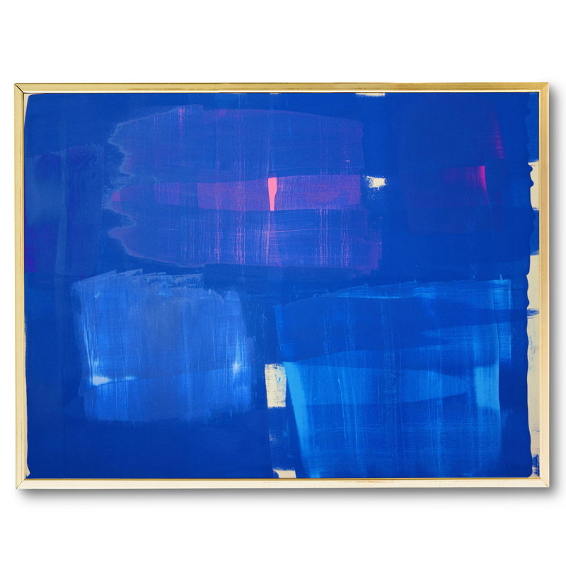 Untitled 1705 Painting by Drew Gaffney, Gold Floater Framed Canvas, No Mat, 26" H x 34" W
