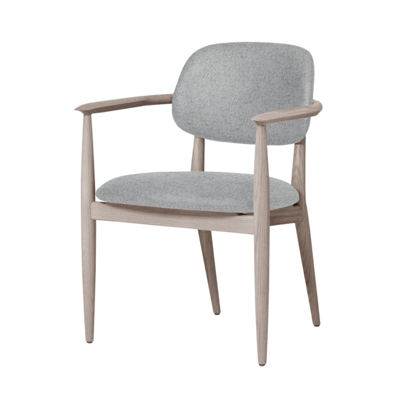 Chaise Slow de Space Copenhagen, Chêne naturel, Mélange Divina 120