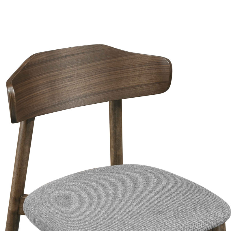 Marlow Wooden Backrest Upholstered Solid Wood Dining Chair Side Chair (Set of 2), Brown