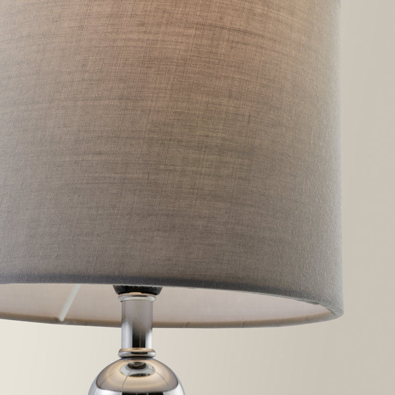 Ettinger Metal Table Lamp, Grey, Yes, Chrome