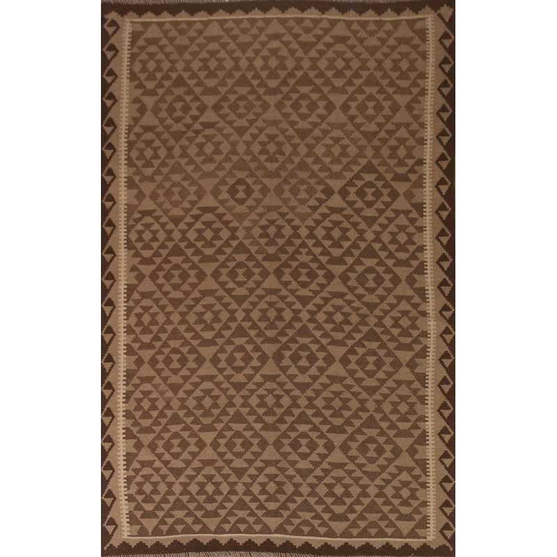 Tapis tribal brun Kilim 7 x 10