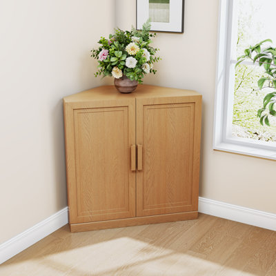 Lula Space-saving Corner Accent Cabinet With Adjustable Shelf by Bay Isle Home
