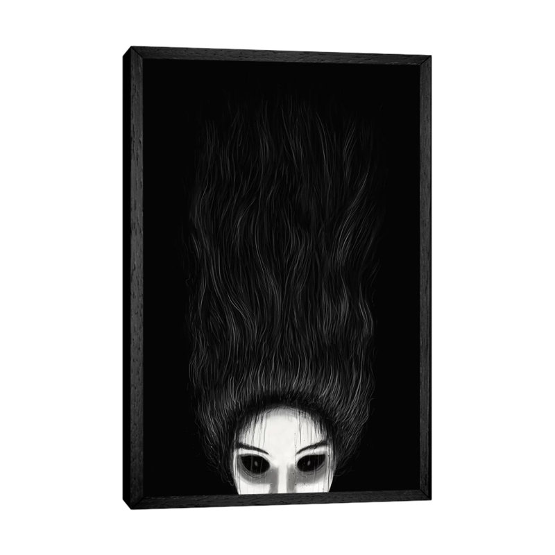 Haunted by Nicebleed - Print on Canvas, Black Framed, 66.04cm H x 45.72cm W x 3.81cm D
