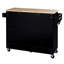 Îlot de cuisine mobile avec tablettes - rangement pratique de style européen-1850265983