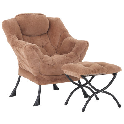 Abramson Lazy Chair, Modern Lounge Accent Chair with Armrests and a Side Pocket
