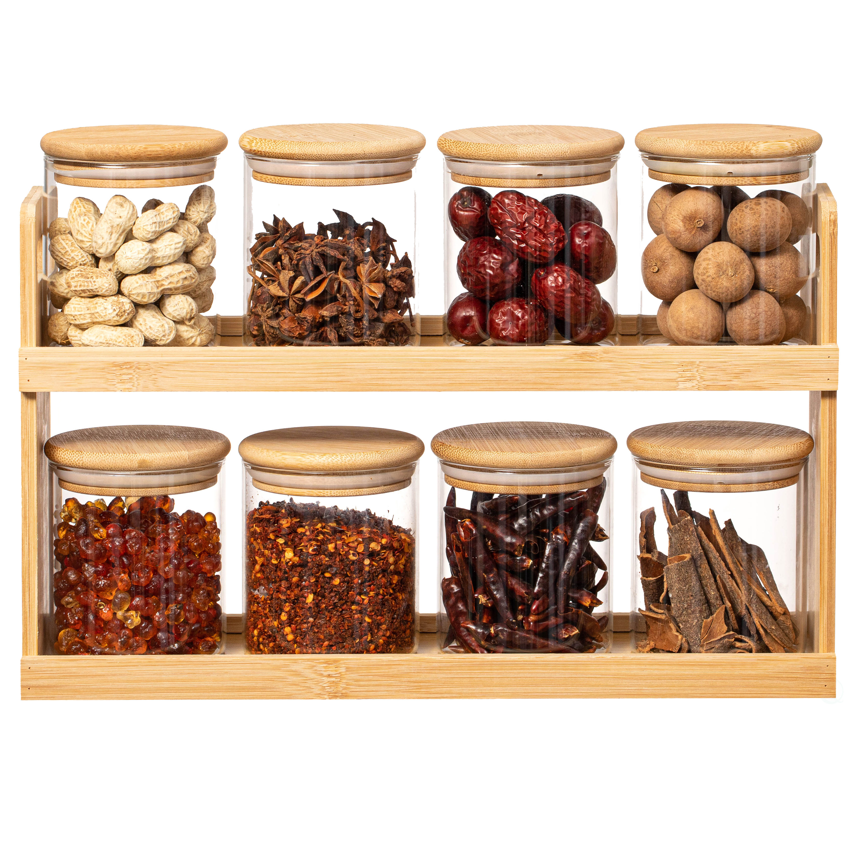 Gracie Oaks Versatile 2-tier Bamboo Spice Rack And Pantry Organizer ...
