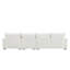 Canapé surdimensionné en L surdimensionné avec méridienne, canapé en chenille pour 5 appartements, structure en bois massif et fer, pieds argentés, coussins en mousse relaxants, 2 coussins en forme de L modernes inclus, et manufacturé-121047502