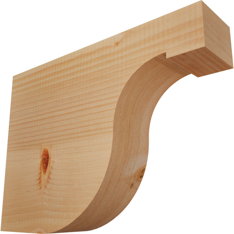 Queue de chevron lisse Del Monte, Sapin de Douglas, H 12 po x l 3 1/2 po x L 16 po