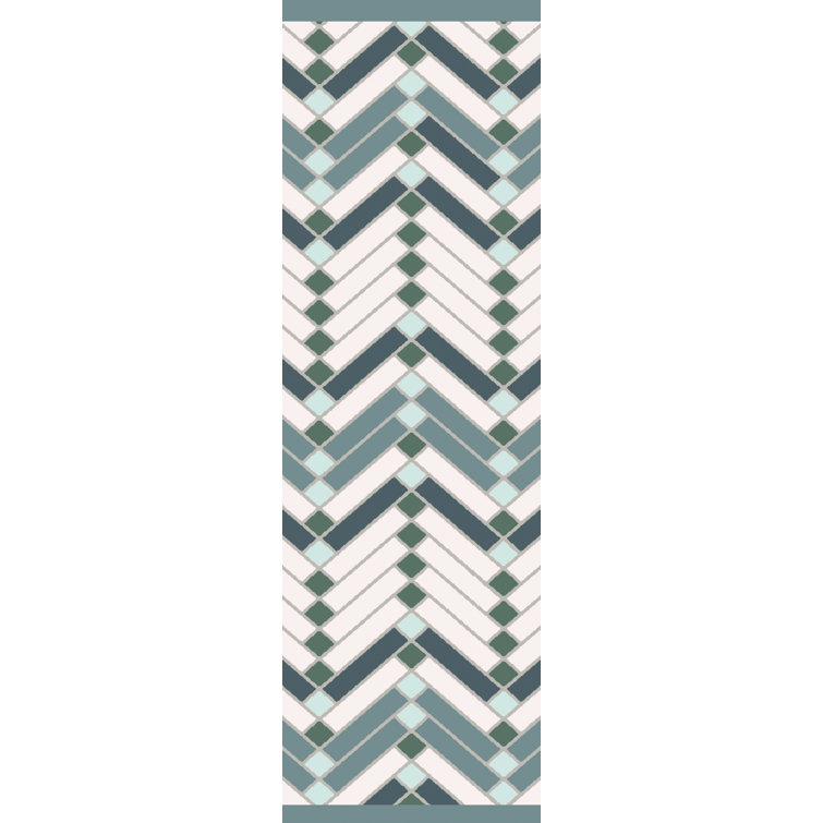Wellow Cotton Geometric Indoor Rug