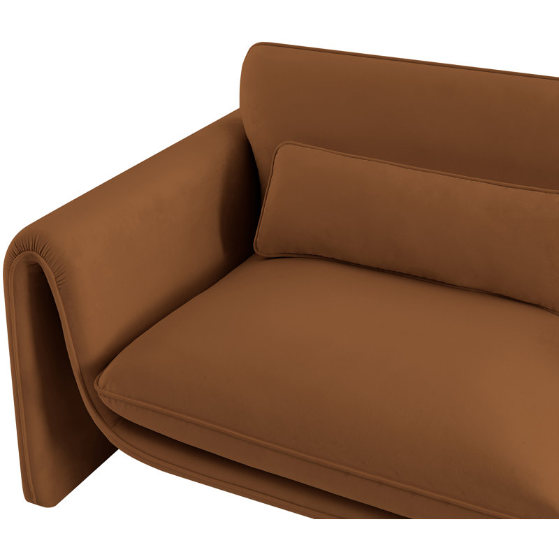 Sloan 64" Velvet Loveseat, Saddle Velvet