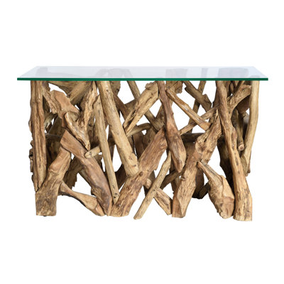 Cruson 52'' Glass Top Console Table